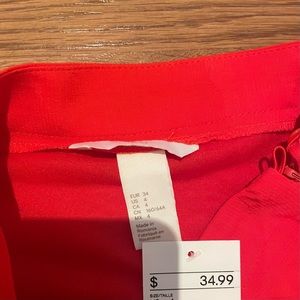 HM beautiful red orange ruffle skirt! Brand new!